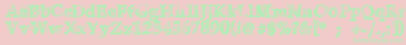 YukonGold Font – Green Fonts on Pink Background