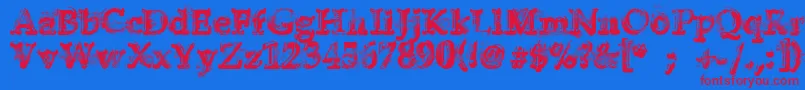 YukonGold Font – Red Fonts on Blue Background