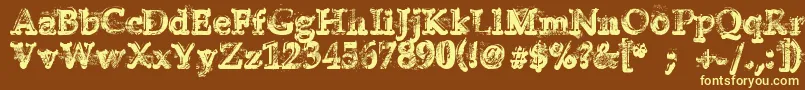 YukonGold Font – Yellow Fonts on Brown Background