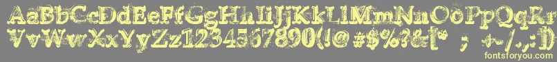 YukonGold-Schriftart – Gelbe Schriften auf grauem Hintergrund