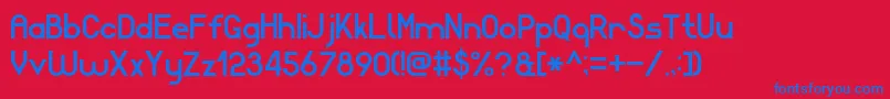 ModernSansSerif7 Font – Blue Fonts on Red Background