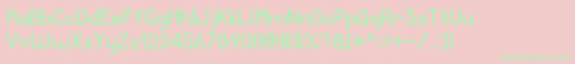 ModernSansSerif7 Font – Green Fonts on Pink Background