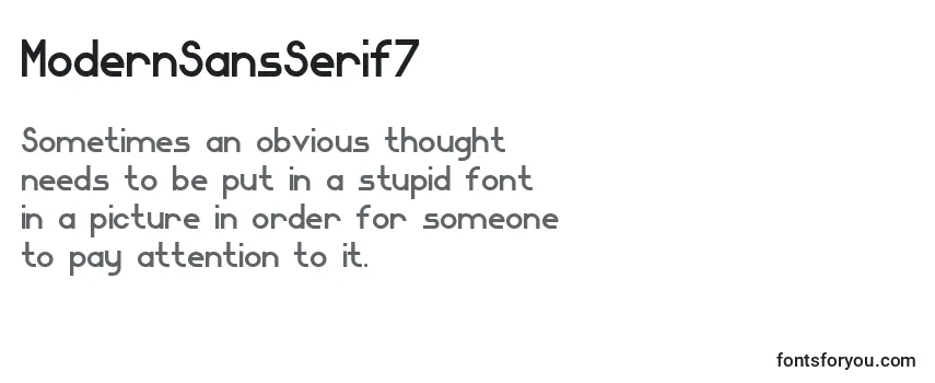 ModernSansSerif7 Font