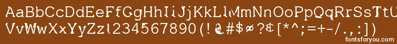 フォントDissatisfaction – 茶色の背景に白い文字