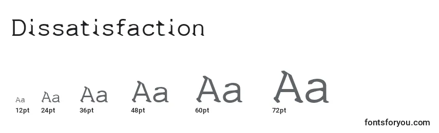 Dissatisfaction Font Sizes