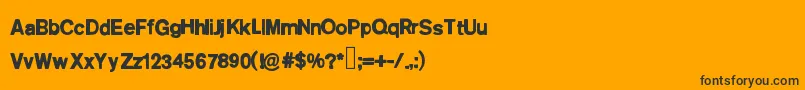 Jumpparty Font – Black Fonts on Orange Background