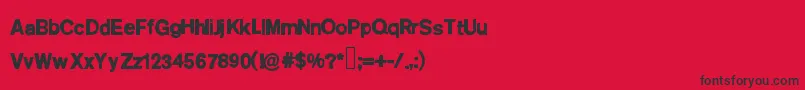 Jumpparty Font – Black Fonts on Red Background