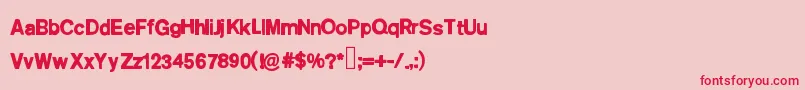 Jumpparty Font – Red Fonts on Pink Background