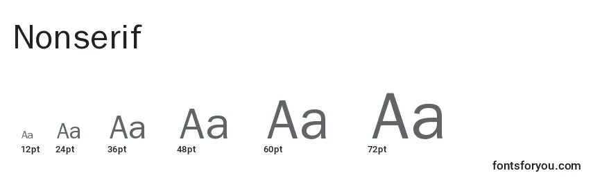 Nonserif Font Sizes