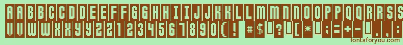 Anticlim Font – Brown Fonts on Green Background