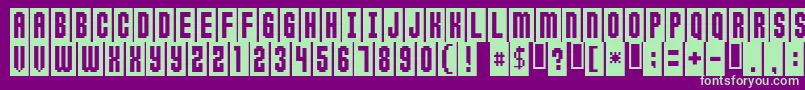 Anticlim Font – Green Fonts on Purple Background