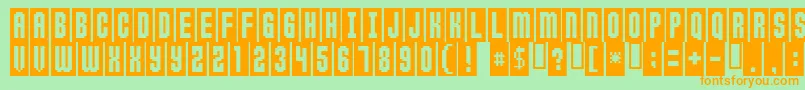 Anticlim Font – Orange Fonts on Green Background