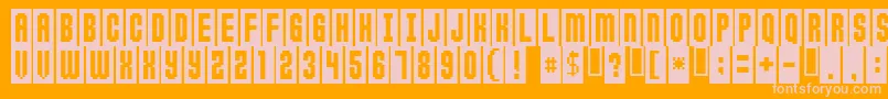 Anticlim Font – Pink Fonts on Orange Background