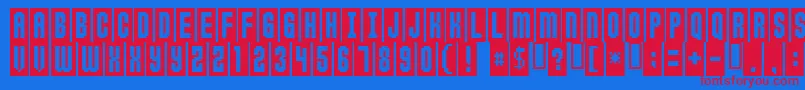 Anticlim Font – Red Fonts on Blue Background