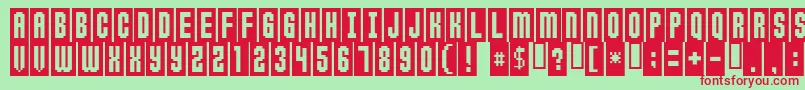 Anticlim Font – Red Fonts on Green Background