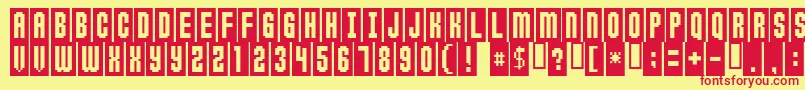 Anticlim Font – Red Fonts on Yellow Background