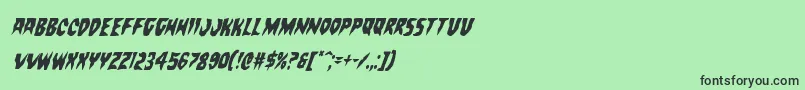 Шрифт Countsuckulacondital – чёрные шрифты на зелёном фоне