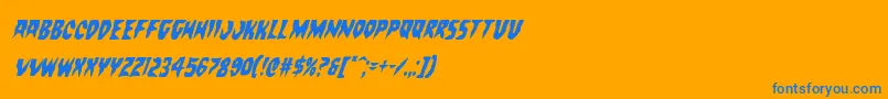 Countsuckulacondital Font – Blue Fonts on Orange Background