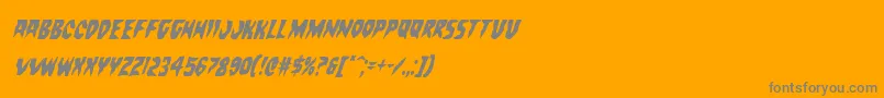 Countsuckulacondital-Schriftart – Graue Schriften auf orangefarbenem Hintergrund