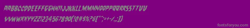 フォントCountsuckulacondital – 紫の背景に灰色の文字