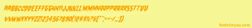 Countsuckulacondital Font – Orange Fonts on Yellow Background