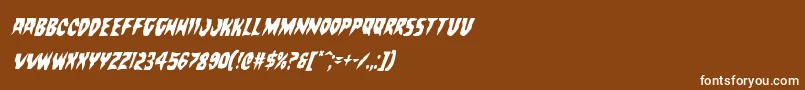 Countsuckulacondital Font – White Fonts on Brown Background