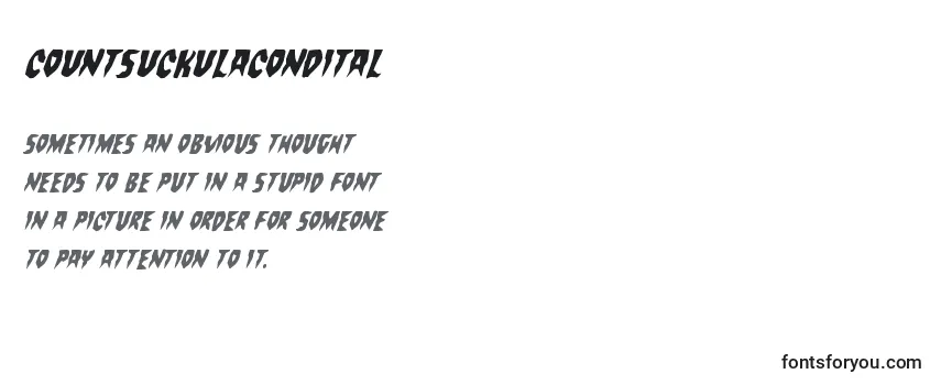 Review of the Countsuckulacondital Font