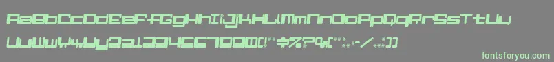 AlphaNinerI Font – Green Fonts on Gray Background
