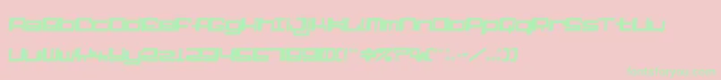AlphaNinerI Font – Green Fonts on Pink Background