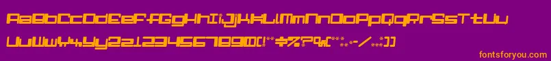 AlphaNinerI Font – Orange Fonts on Purple Background