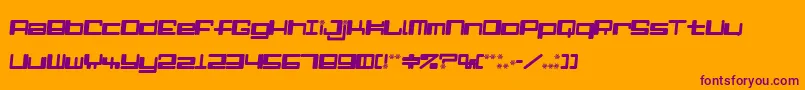 AlphaNinerI Font – Purple Fonts on Orange Background