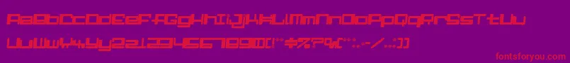 AlphaNinerI Font – Red Fonts on Purple Background