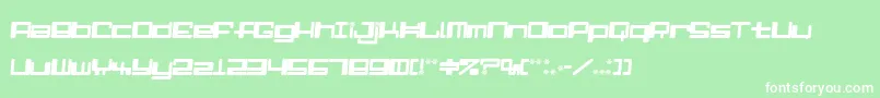 AlphaNinerI Font – White Fonts on Green Background