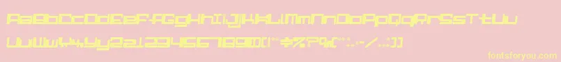 AlphaNinerI Font – Yellow Fonts on Pink Background