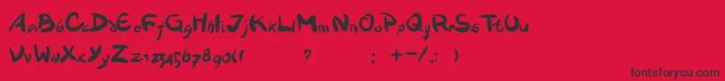 Dawnland.Victualia Font – Black Fonts on Red Background