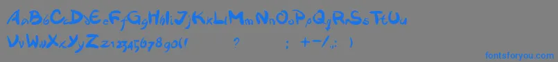 Dawnland.Victualia-Schriftart – Blaue Schriften auf grauem Hintergrund