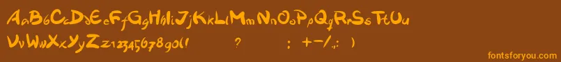 Dawnland.Victualia Font – Orange Fonts on Brown Background
