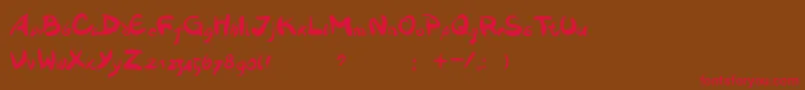 Dawnland.Victualia Font – Red Fonts on Brown Background