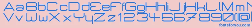Micromieps Font – Blue Fonts on Pink Background