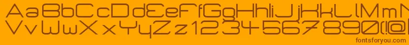 Micromieps Font – Brown Fonts on Orange Background