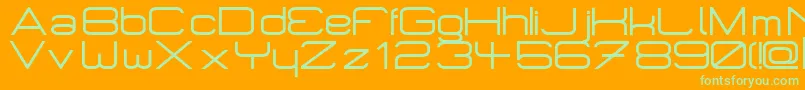 Micromieps Font – Green Fonts on Orange Background