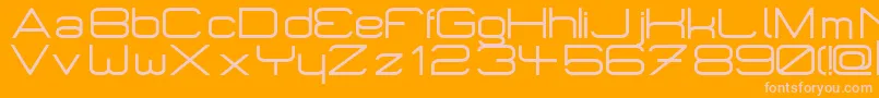 Micromieps Font – Pink Fonts on Orange Background
