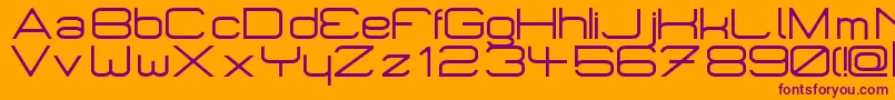 Micromieps Font – Purple Fonts on Orange Background