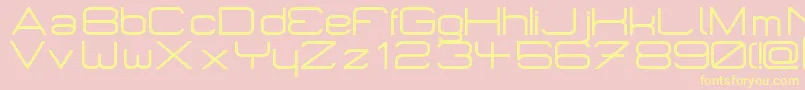 Micromieps Font – Yellow Fonts on Pink Background