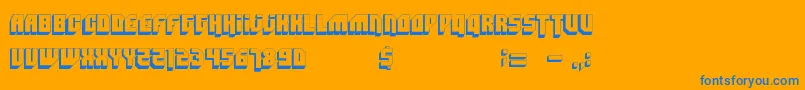 フォントBad Mofo – オレンジの背景に青い文字