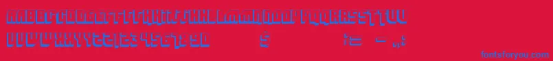 フォントBad Mofo – 赤い背景に青い文字