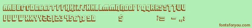 Bad Mofo Font – Brown Fonts on Green Background