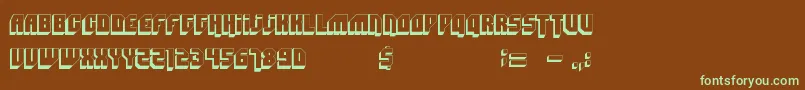 Bad Mofo Font – Green Fonts on Brown Background