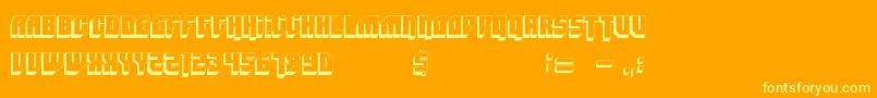 Bad Mofo-Schriftart – Gelbe Schriften auf orangefarbenem Hintergrund