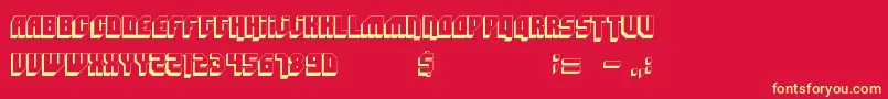 Bad Mofo Font – Yellow Fonts on Red Background